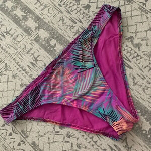 H&M Multicolor palm‎ leaf bikini bottom